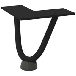 Berkfield Hairpin Legs For Coffee Table 4 Pcs Black 10 Cm Solid Steel - thumbnail 4