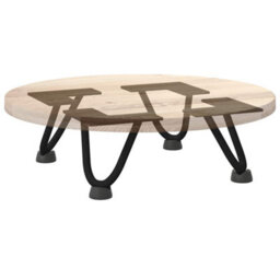 Berkfield Hairpin Legs For Coffee Table 4 Pcs Black 10 Cm Solid Steel - thumbnail 8