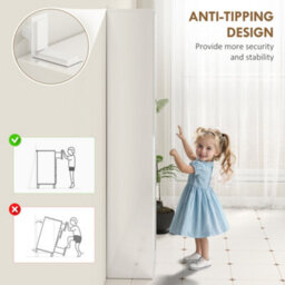 Kleankin Tall Bathroom Cabinet With Mirror, High Gloss White - thumbnail 6