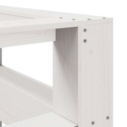 Berkfield Bookcase Headboard L-Shaped White 140 Cm Solid Wood Pine - thumbnail 7