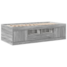 Berkfield Daybed With Drawers Without Mattress Grey Sonoma 90X190 Cm Single - thumbnail 3