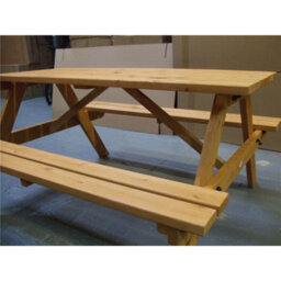 Marlborough 4 Seat Picnic Bench / Pub Garden Table Treated Autumn Gold - thumbnail 3