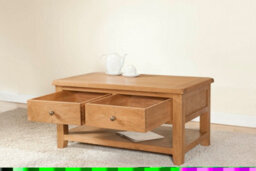 Buttercup Farm Shrewsbury Coffee Table With 2 Drawers - L60 X W100 X H50 Cm - Oak - thumbnail 4