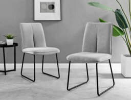 Furniturebox Uk Carson White Marble Effect Dining Table & 4 Light Grey Halle Chairs - thumbnail 9