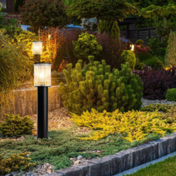 Luminosa Lighting Luminosa Norfolk 52Cm Outdoor Bollard Black, Clear Glass E27, Ip44 - thumbnail 2