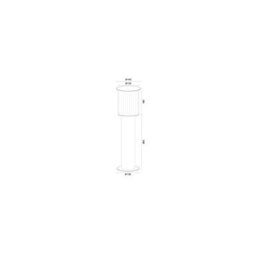 Luminosa Lighting Luminosa Norfolk 52Cm Outdoor Bollard Black, Clear Glass E27, Ip44 - thumbnail 6