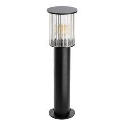 Luminosa Lighting Luminosa Norfolk 52Cm Outdoor Bollard Black, Clear Glass E27, Ip44 - thumbnail 5