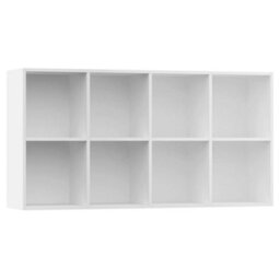Berkfield Book Cabinet/sideboard White 66X30X130 Cm Engineered Wood - thumbnail 8