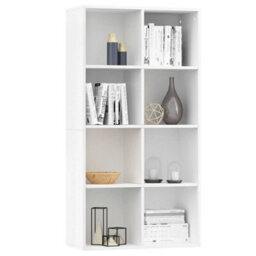Berkfield Book Cabinet/sideboard White 66X30X130 Cm Engineered Wood - thumbnail 3