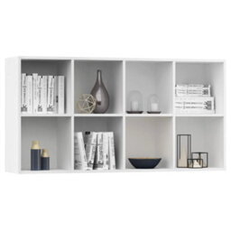 Berkfield Book Cabinet/sideboard White 66X30X130 Cm Engineered Wood - thumbnail 7