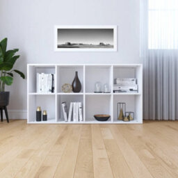 Berkfield Book Cabinet/sideboard White 66X30X130 Cm Engineered Wood - thumbnail 6