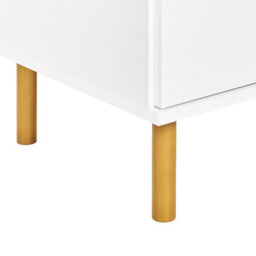 Wyld and Coco Aurora Home 6 Drawer Chest White With Gold Handles And Solid Wood Legs - Wide 158Cm. - thumbnail 9