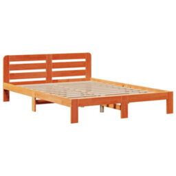 Berkfield Bookcase Bed Without Mattress Wax Brown 160X200 Cm Solid Wood Pine - thumbnail 5