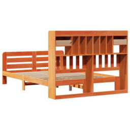 Berkfield Bookcase Bed Without Mattress Wax Brown 160X200 Cm Solid Wood Pine - thumbnail 8