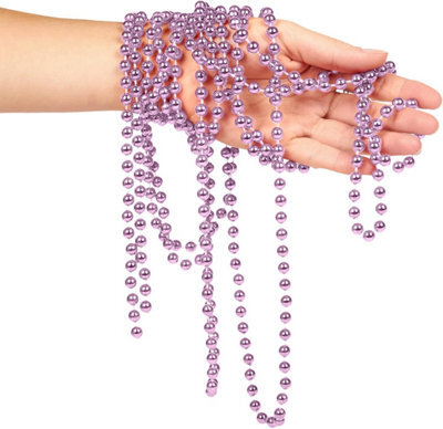 Festive Fix Christmas Tree Beads Baby Pink 9Ft Beaded Garland For Christmas Tree Decorations Durable Reusable Xmas Decor Uk - image 1
