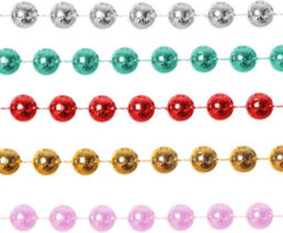 Festive Fix Christmas Tree Beads Baby Pink 9Ft Beaded Garland For Christmas Tree Decorations Durable Reusable Xmas Decor Uk - thumbnail 9
