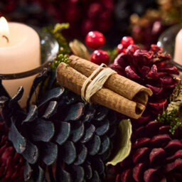Dibor Cinnamon Pine Round Table Centrepiece Christmas Decoration Candle Holder Tealight Holder 30Cm - thumbnail 6