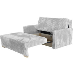 Viva Piano Iii Sofa Bed Has Bedding Storage Upholstered Freestanding Back Wooden Legs 153X100X85Cm White - thumbnail 2