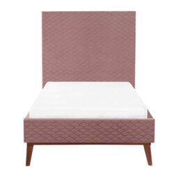 Beliani Bed Velvet Bayonne 90 X 200 Cm (Eu Single) Pink - thumbnail 5
