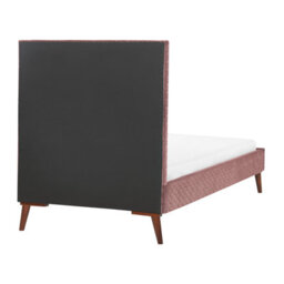 Beliani Bed Velvet Bayonne 90 X 200 Cm (Eu Single) Pink - thumbnail 7