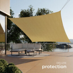 Tectake Shade Sail - Rectangular With Uv Protection 50+, Water-Repellent - 3.6 X 3.6 M - Beige - thumbnail 7