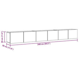 Berkfield 3 Piece Tv Cabinet Set Wall-Mounted Old Wood Engineered Wood - thumbnail 7