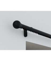 28mm Styleline  Gliding Curtain Pole Set With Ball End - Black, 100Cm - thumbnail 2
