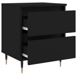 Vidaxl Bedside Cabinet Black 40X35X50 Cm Engineered Wood Bedside Cabinets - thumbnail 6