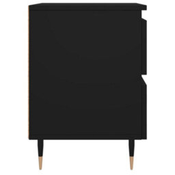 Vidaxl Bedside Cabinet Black 40X35X50 Cm Engineered Wood Bedside Cabinets - thumbnail 7