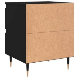 Vidaxl Bedside Cabinet Black 40X35X50 Cm Engineered Wood Bedside Cabinets - thumbnail 8