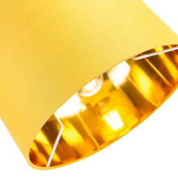 Happy Homewares Contemporary Ochre Cotton 10 Table/pendant Lamp Shade With Shiny Gold Inner - thumbnail 3