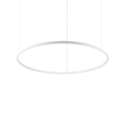 Ideal Lux Oracle Slim 90Cm Non Dim 2700K Round Integrated Led Pendant Ceiling Light White