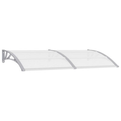 Berkfield Door Canopy Grey And Transparent 200X80 Cm Pc - image 1