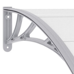 Berkfield Door Canopy Grey And Transparent 200X80 Cm Pc - thumbnail 4