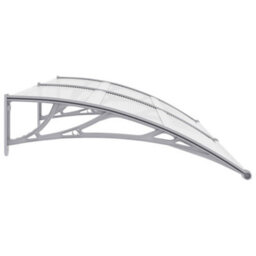 Berkfield Door Canopy Grey And Transparent 200X80 Cm Pc - thumbnail 3