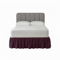 Base Valance Polycotton Sheet For Divan Beds Easy Care Bed Base Cover Plum - thumbnail 2