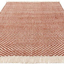 Handmade Kilim Modern Rust Geometric Cotton Jute Rug For Living Room And Bedroom-200Cm X 290 Cm - thumbnail 4