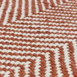 Handmade Kilim Modern Rust Geometric Cotton Jute Rug For Living Room And Bedroom-200Cm X 290 Cm - thumbnail 2