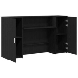 Berkfield Reception Desk Black Oak 180X50X103.5 Cm Engineered Wood - thumbnail 6