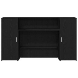 Berkfield Reception Desk Black Oak 180X50X103.5 Cm Engineered Wood - thumbnail 5