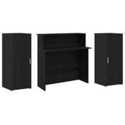 Berkfield Reception Desk Black Oak 180X50X103.5 Cm Engineered Wood - thumbnail 7