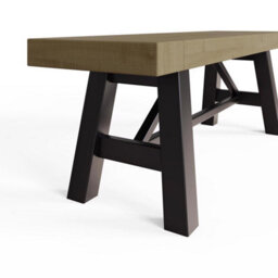 Fwstyle Solid Pine 1.32M Modern Dining Bench - thumbnail 2