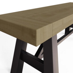 Fwstyle Solid Pine 1.32M Modern Dining Bench - thumbnail 3