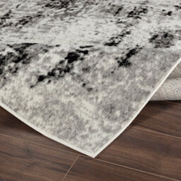 Livabliss Pisa-Abstract Black Grey Off-White Modern Marble Living Dining Bedroom Rug 150 X 213 Cm Easy Care, Non Shedding - thumbnail 4