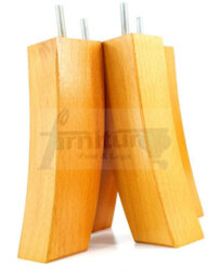 L&F 4X Replacement Furniture Legs Solid Wooden Feet 185mm Height Sofas Chairs Settee Cabinets M8(8mm) Tsp2022 (Oak) - thumbnail 6