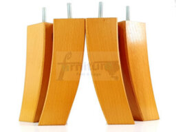 L&F 4X Replacement Furniture Legs Solid Wooden Feet 185mm Height Sofas Chairs Settee Cabinets M8(8mm) Tsp2022 (Oak) - thumbnail 4