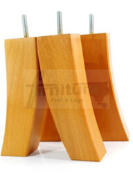L&F 4X Replacement Furniture Legs Solid Wooden Feet 185mm Height Sofas Chairs Settee Cabinets M8(8mm) Tsp2022 (Oak) - thumbnail 7