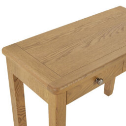 The Furniture Market Cotswold Rustic Smoked Oak Dressing Table, Solid Oak Frame, 2 Drawers, Versatile Desk For Bedroom Or Office - thumbnail 8