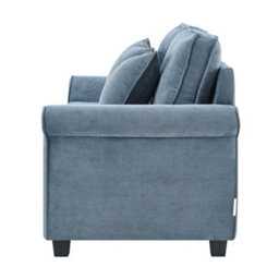 Bravich Ramy Sofa Bed Corduroy 2 Seater Fold Out Mattress - Blue - thumbnail 3