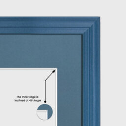 AK Frames 16X8 Navy Blue Classic Multi Photo Frame With Pompadour Mount - Holds 3 Apertures (3X) 7X5 Photos - thumbnail 7